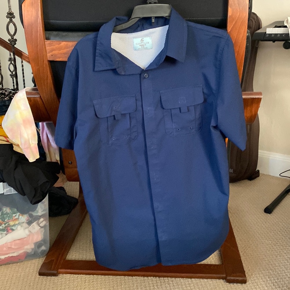 Outdoor button down shirt boys 18-20, water resistant